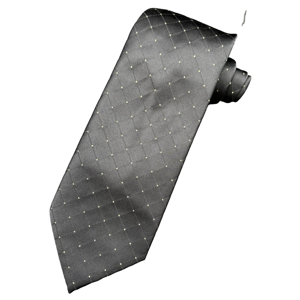 Donald J. Trump Tie Men's Heavy 97% Silk Signature Collection Black Gold GUC